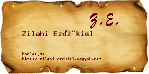 Zilahi Ezékiel névjegykártya